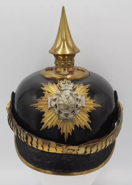 Saxon 12th Reserve Train Abteilung Officer Pickelhaube Visuel 1 principal
